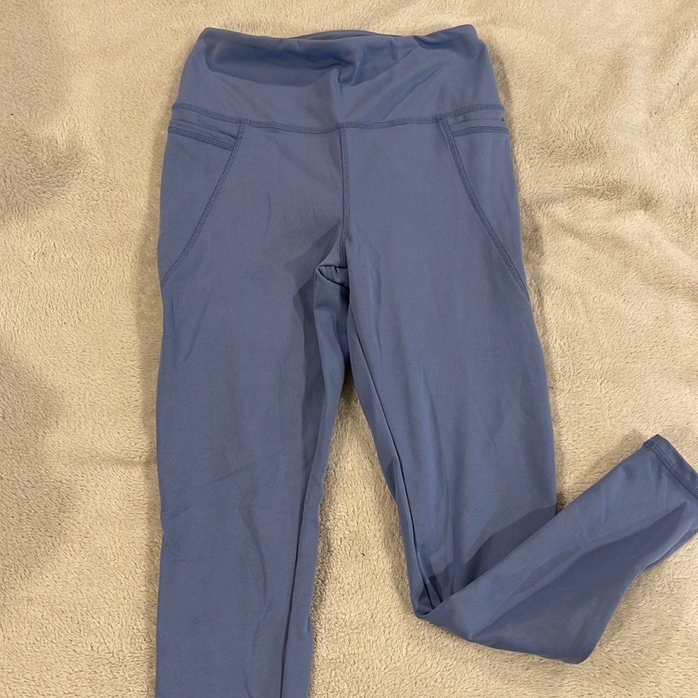 Blue leggings with pockets